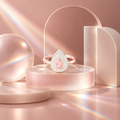 Anillo con piedra rosa