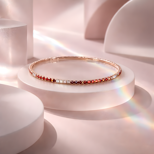 Pulsera de cristales rojos