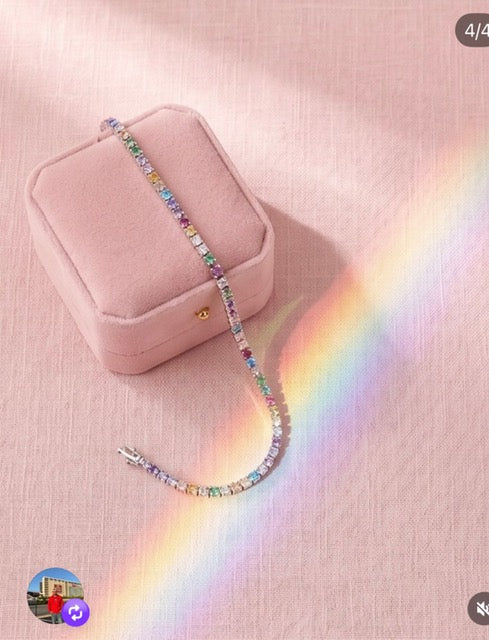 Pulsera colores de plata