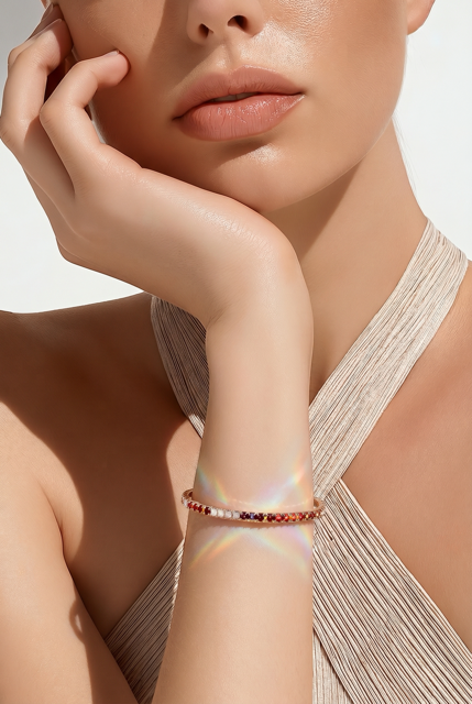 Pulsera de cristales rojos